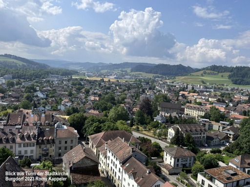 ref.Kirche Geburtstagskarte 2024 Blick in die Weite aus dem Turm der Stadtkirche Burgdorf